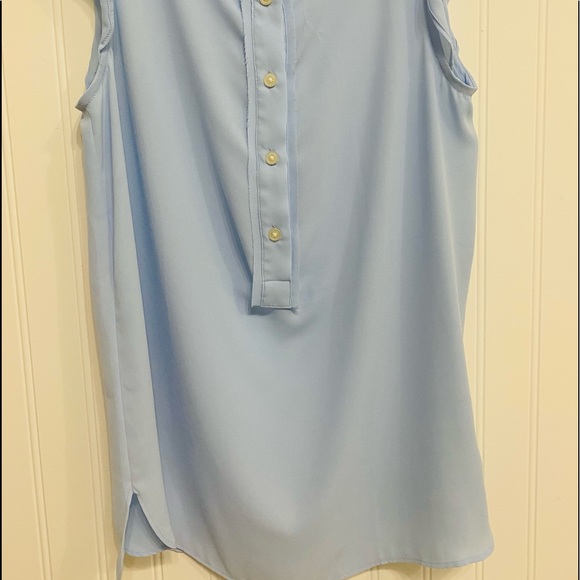 Loft light blue flutter sleeve blouse NWOT size xs - Picture 5 of 7